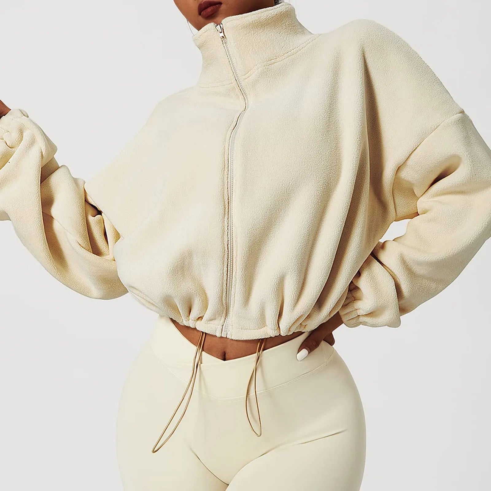 Gekürzte Fleece Jacke