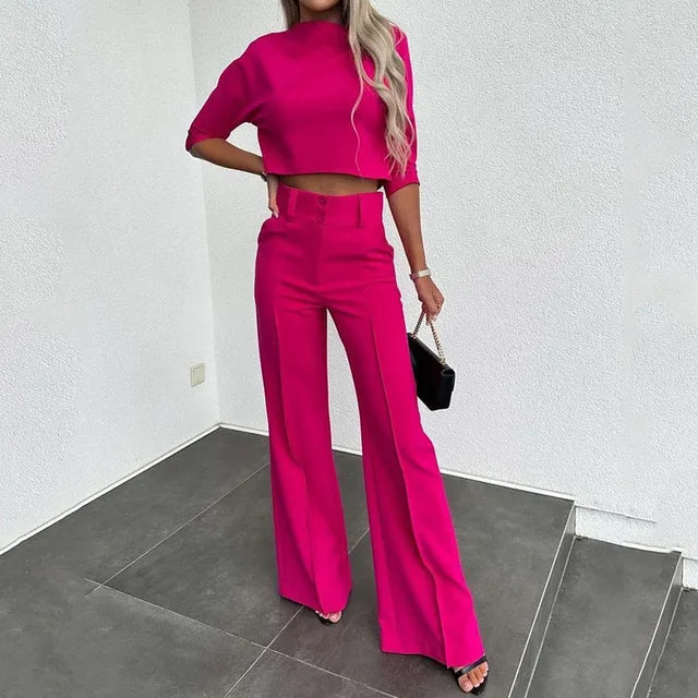 Elegantes, bequemes, stylisches Herbst-Hosen-Set für Damen