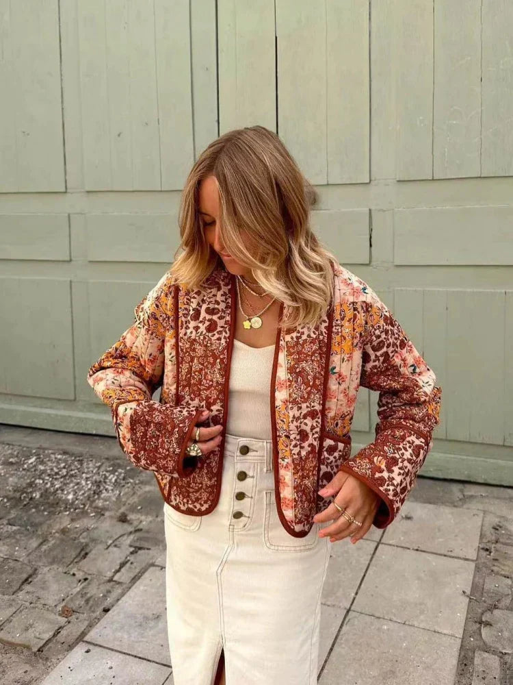 Veste vintage à carreaux souples