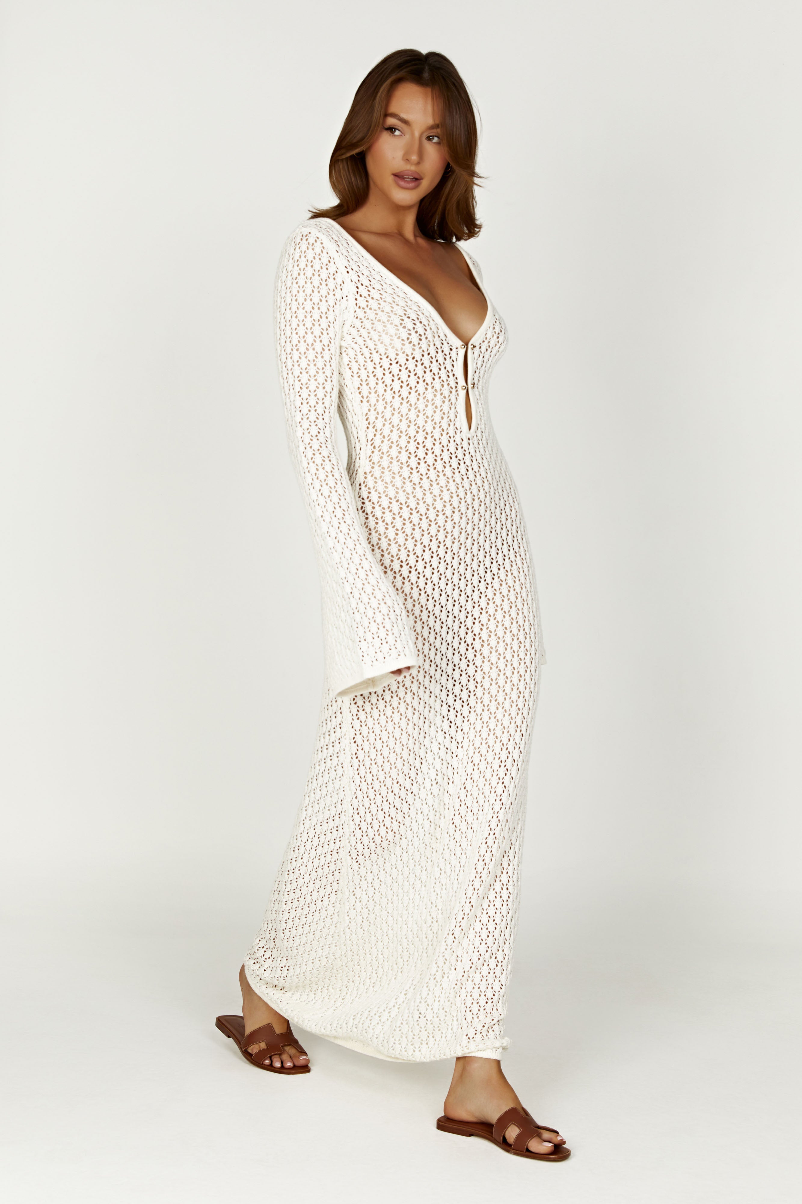 Stuttgart | Robe élégante et ample avec couture blanche