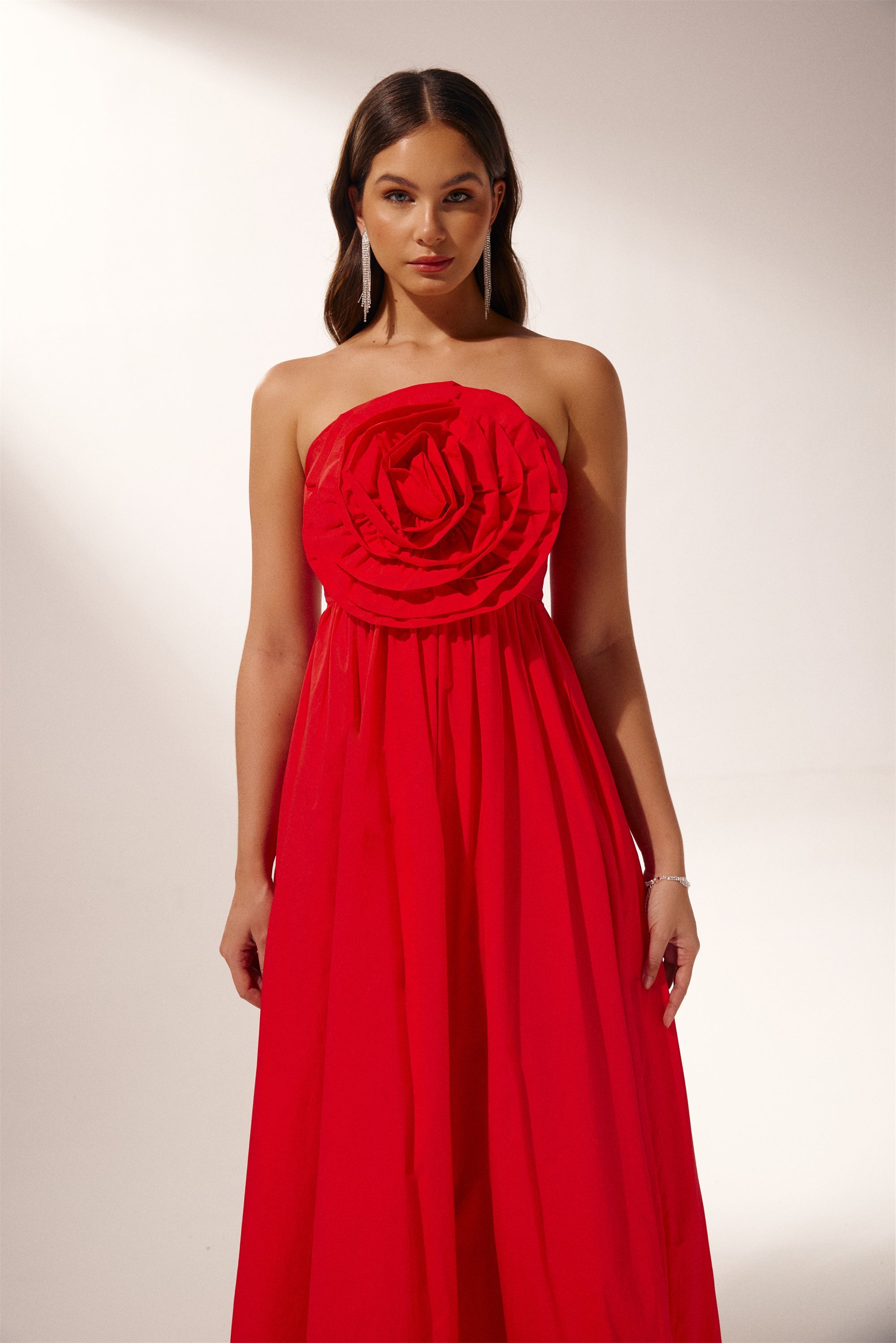 Trägerloses Maxikleid „Frederica Flower“