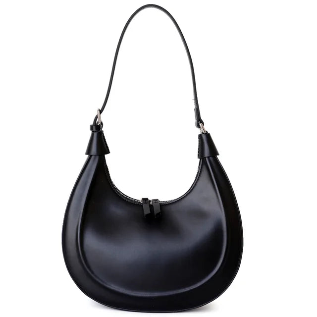 Nieuwe Vintage Okseltas Dames Grote Schoudertas Mode Echt Lederen Handtas Mode Luxe Ontwerp Zadeltas