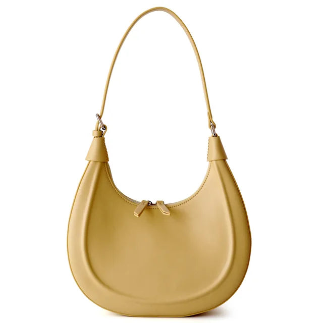 Nieuwe Vintage Okseltas Dames Grote Schoudertas Mode Echt Lederen Handtas Mode Luxe Ontwerp Zadeltas