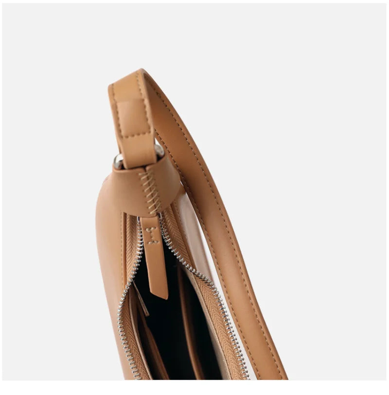 Nieuwe Vintage Okseltas Dames Grote Schoudertas Mode Echt Lederen Handtas Mode Luxe Ontwerp Zadeltas