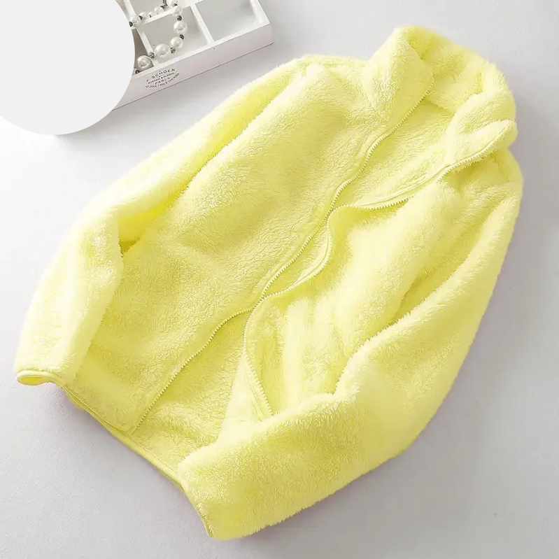 Veste douce et moelleuse avec fermeture éclair, gilet polaire