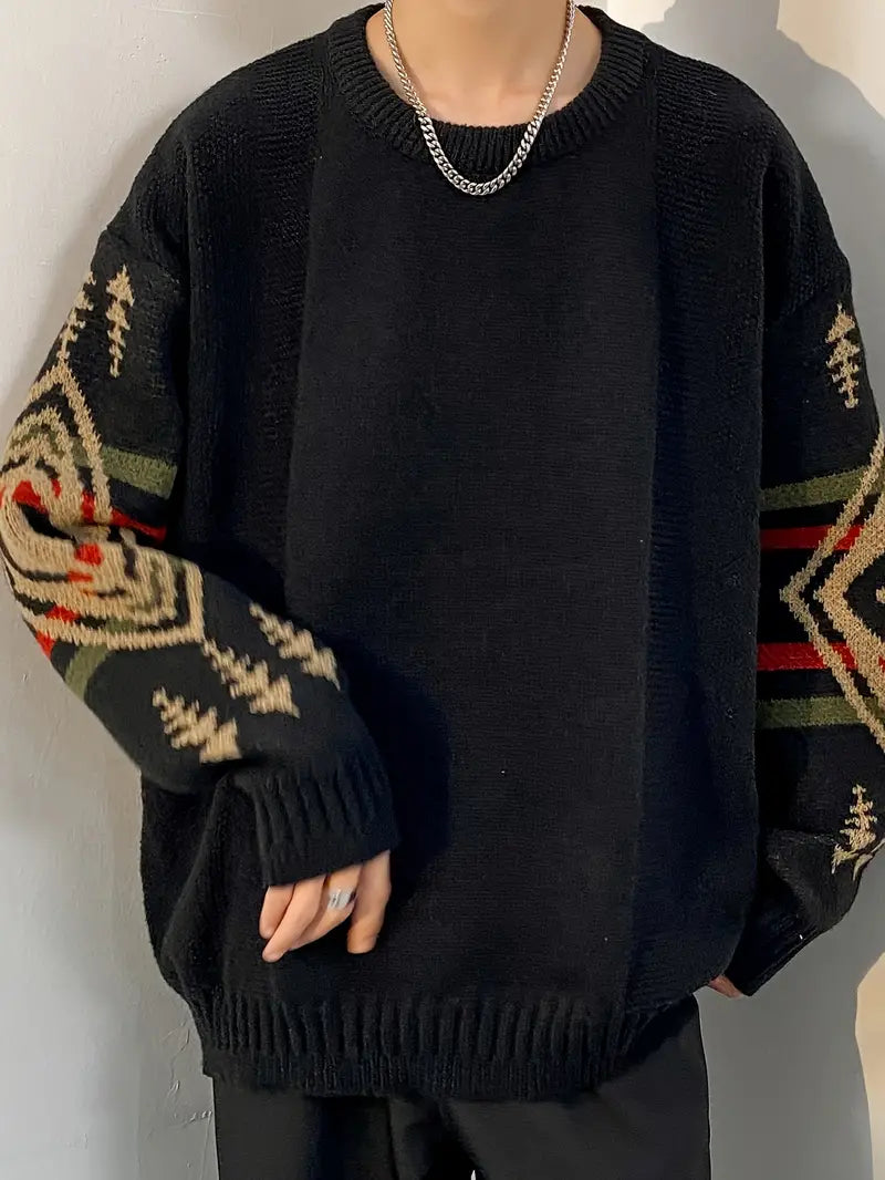 Charles – pull homme à imprimé géométrique