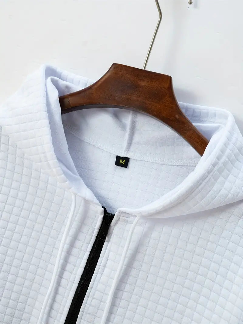 Benjamin - Sweat à capuche gaufré léger pour homme