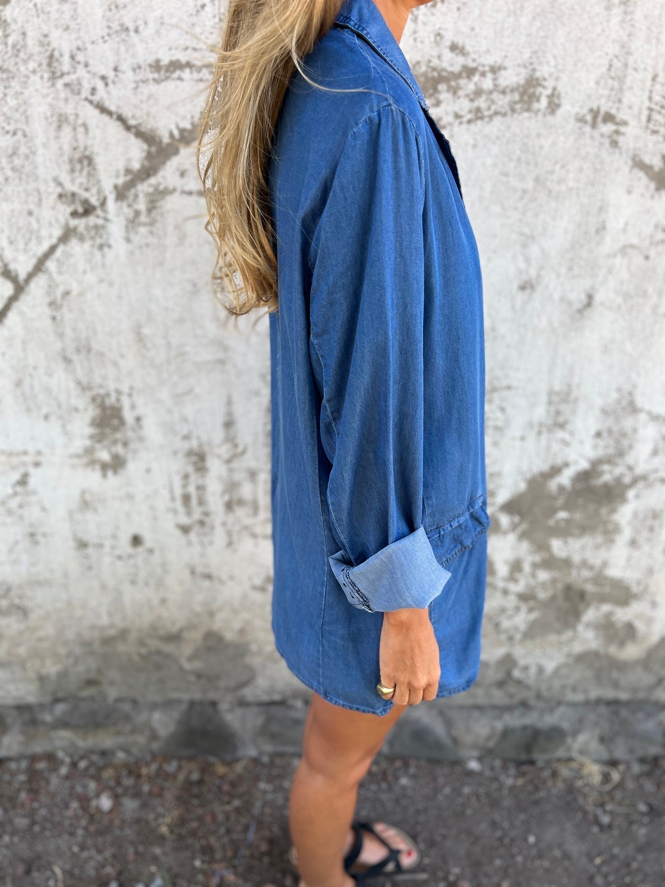 Elegantes Denim Lässiges Jas