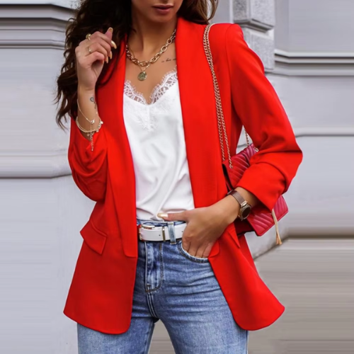 Blazer chic à manches longues pour femme - parfait pour toutes les occasions