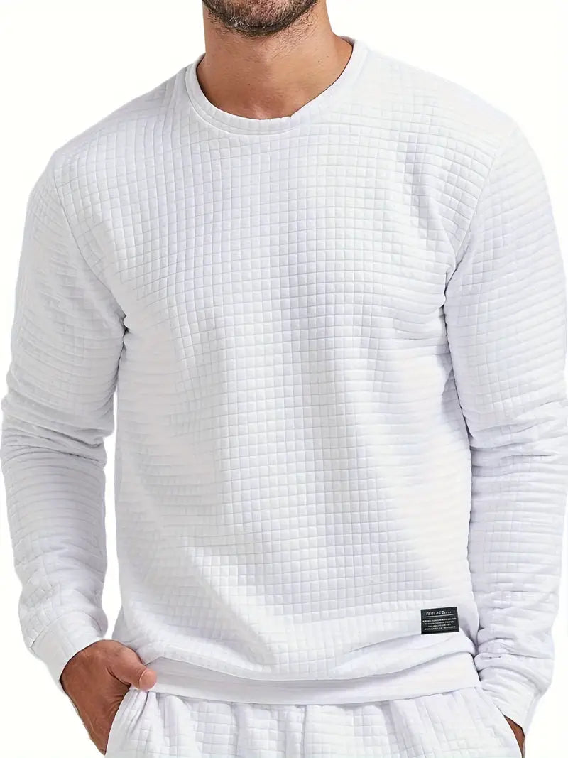Liam – sweat-shirt en maille gaufrée pour homme