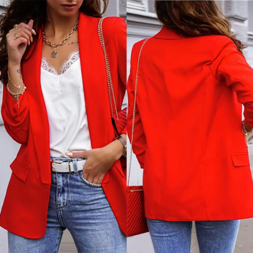 Blazer chic à manches longues pour femme - parfait pour toutes les occasions