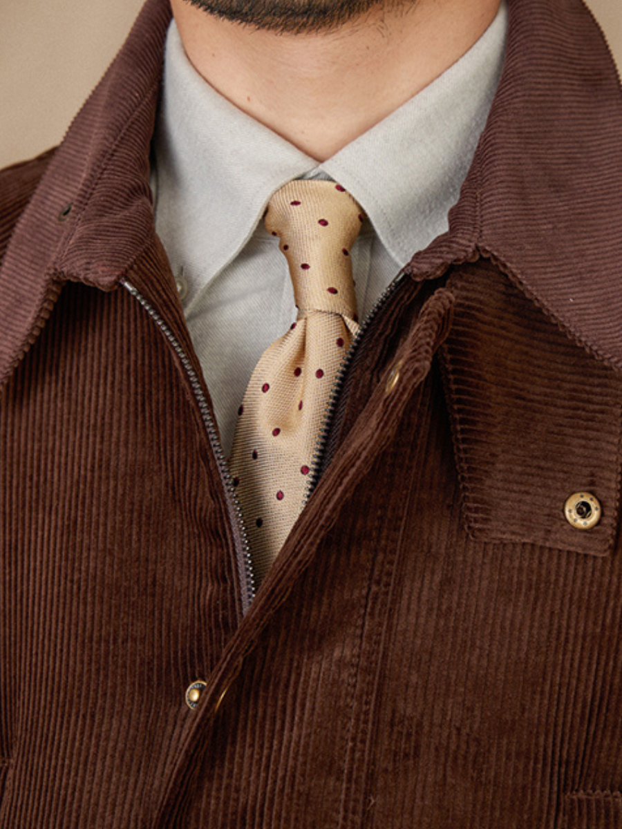 Retro Britische Cordkragenjacke für Herren