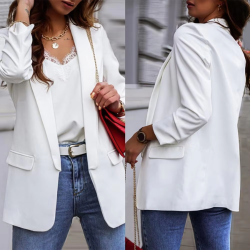 Blazer chic à manches longues pour femme - parfait pour toutes les occasions