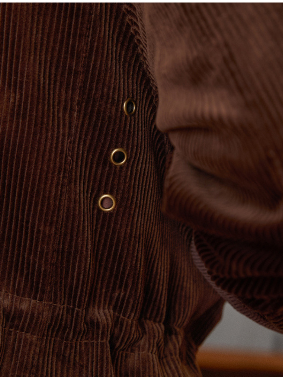Retro Britische Cordkragenjacke für Herren