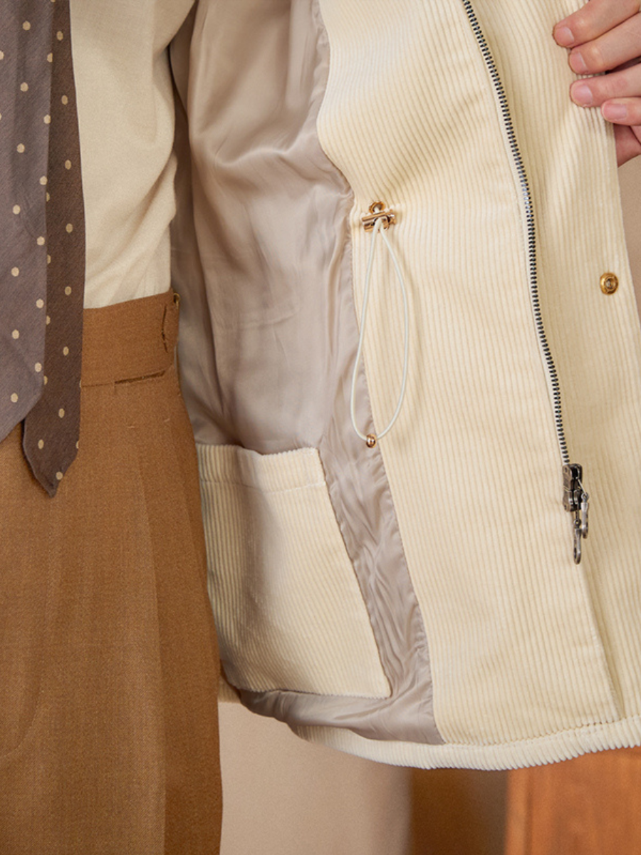 Retro Britische Cordkragenjacke für Herren