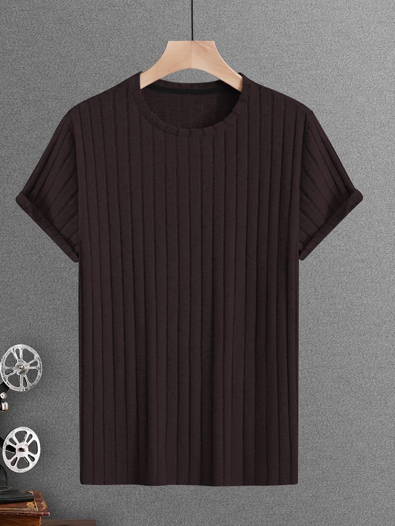 Zephyra – t-shirt côtelé décontracté à manches courtes