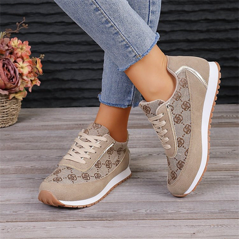 Stuttgart | Baskets à lacets élégantes à imprimé floral