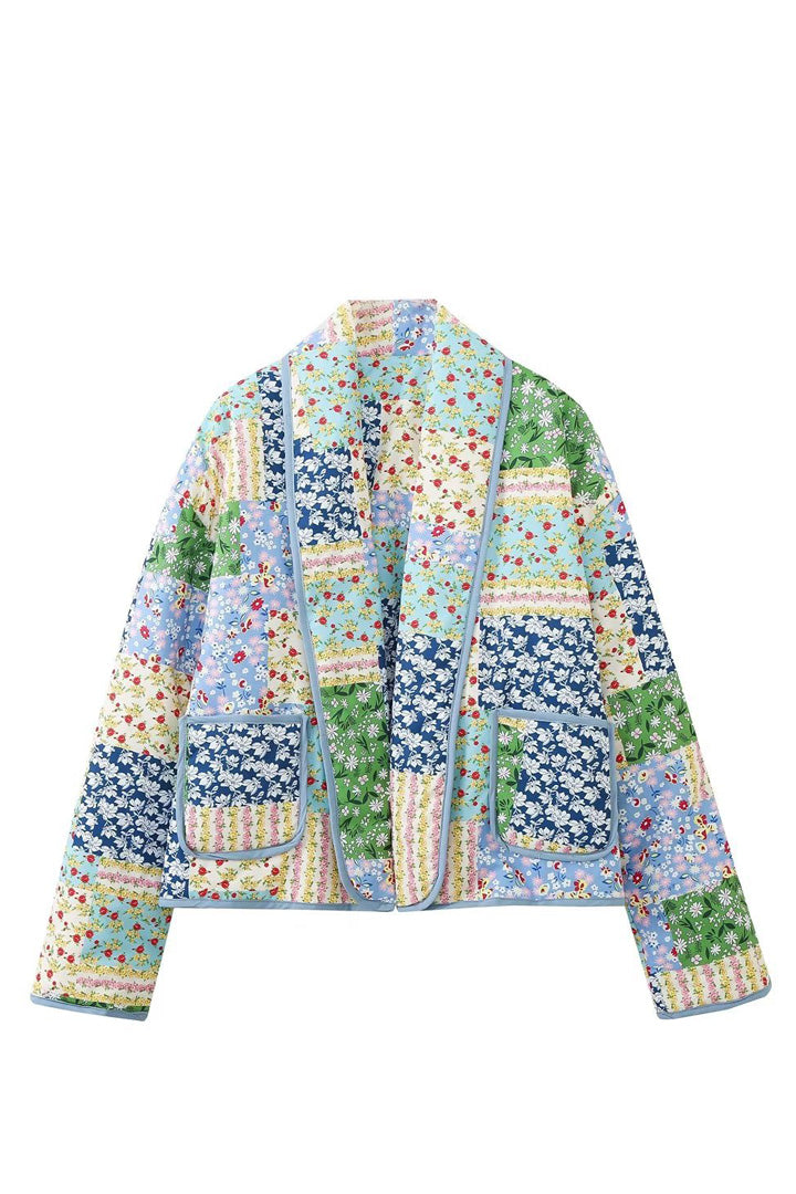 Baumwolljacke mit Blumenmuster