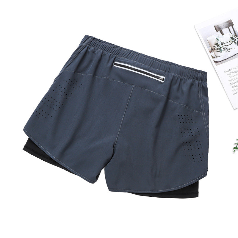 Short de sport respirant à double couche
