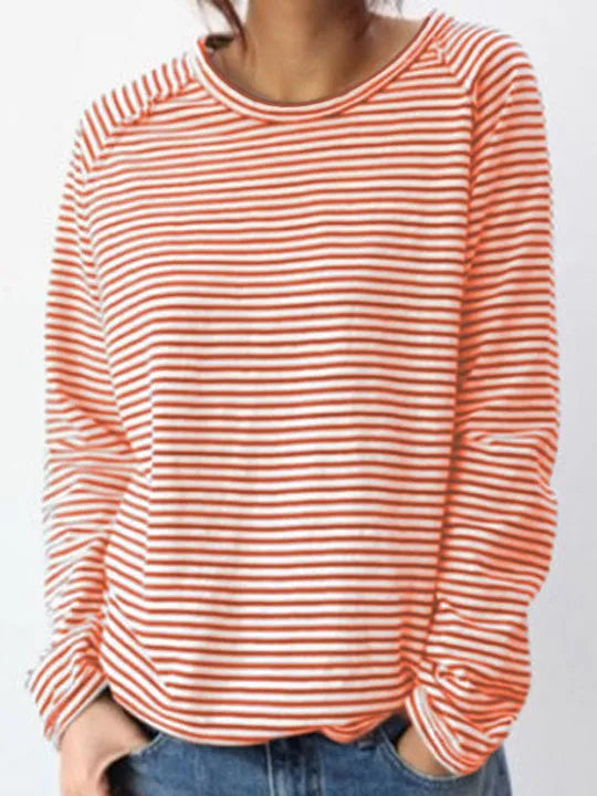 Pull femme blanc et noir : chemise basique à manches longues élégante pour l'hiver