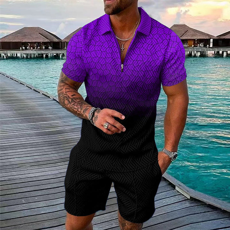 Polo décontracté imprimé pour homme