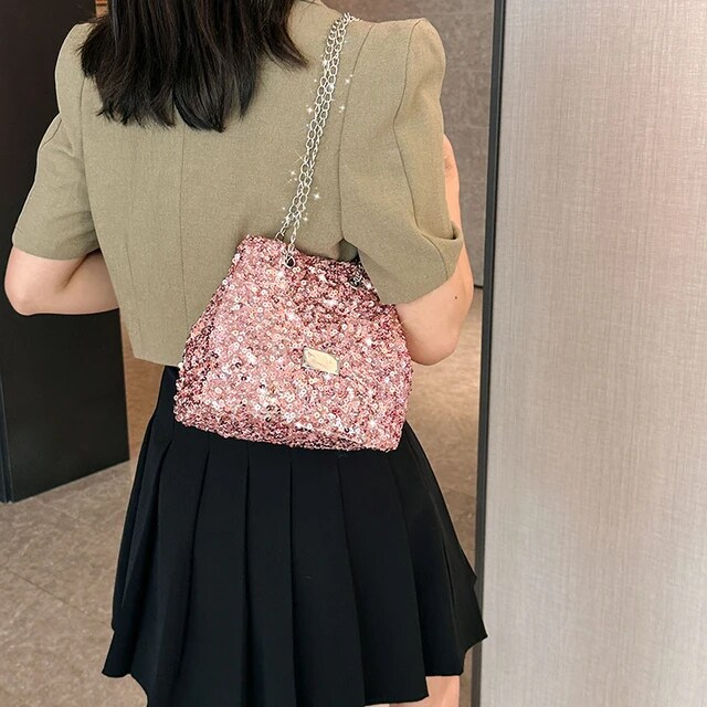 Sac bandoulière à paillettes