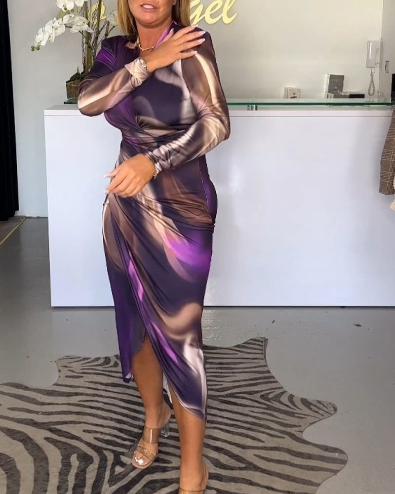 Alise - Robe midi chic - Col V