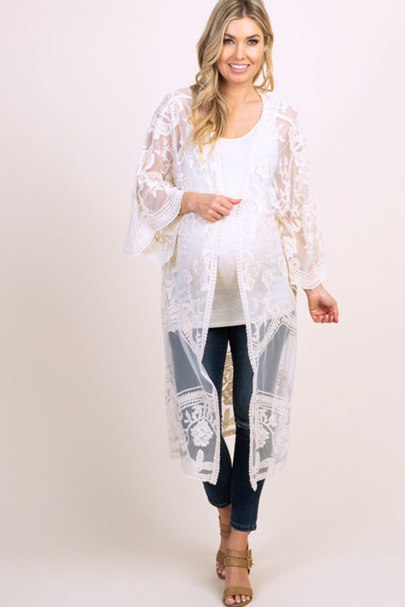 Stuttgart | Cardigan de plage moderne en dentelle, manteau de protection solaire, chemisier