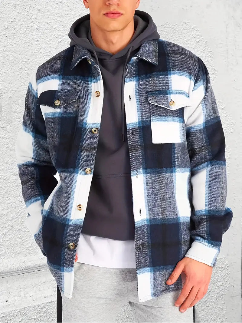 Jeremy – veste chemise à carreaux à manches longues
