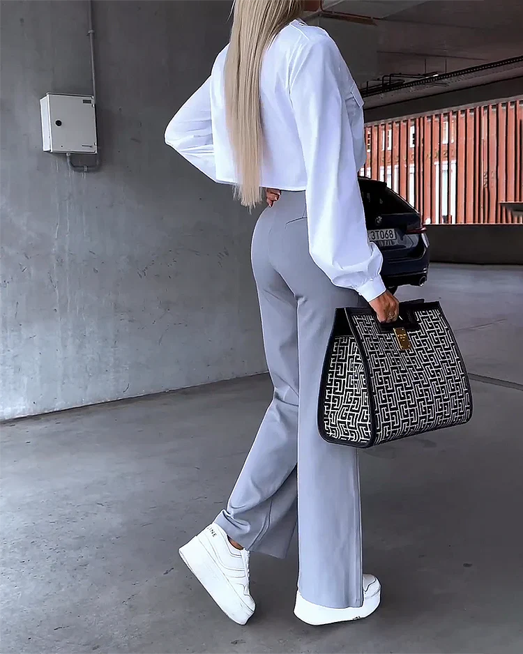Set Damenbluse und Lange Hose