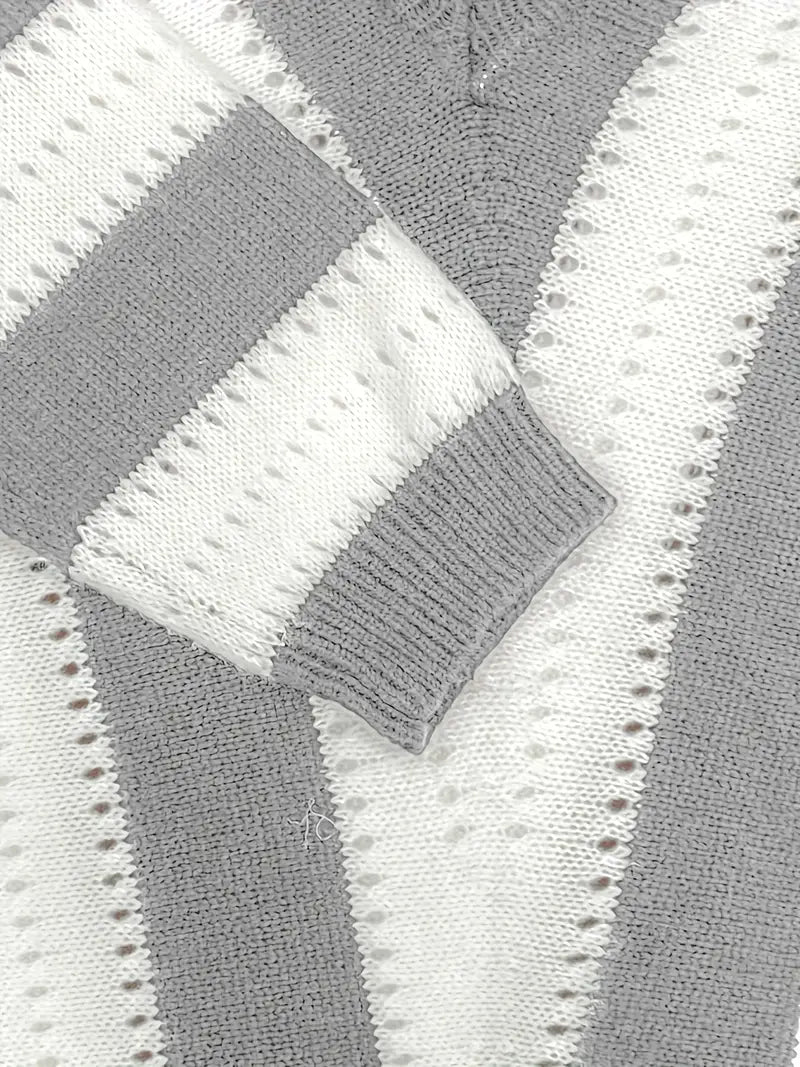 Grace – pull rayé col V