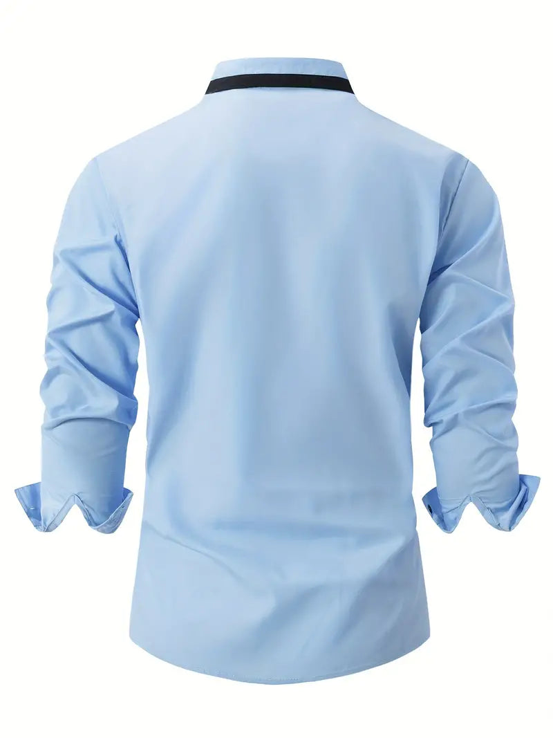 Andrew – chemise à manches longues color-block pour homme