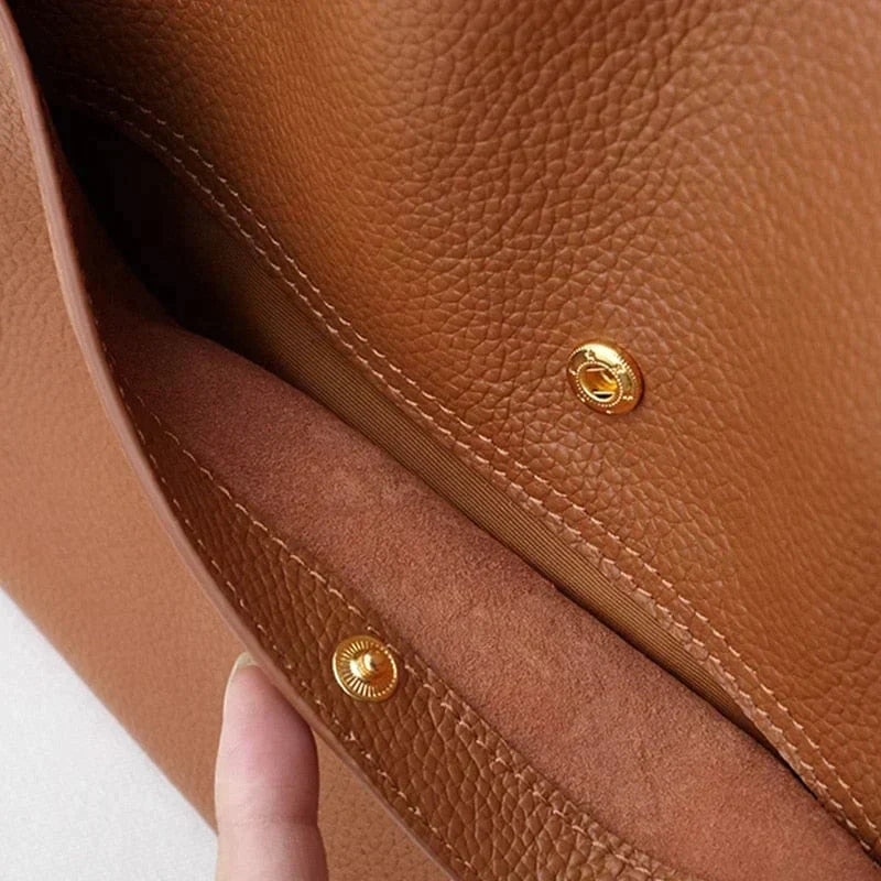 – Sac à bandoulière simple en cuir véritable