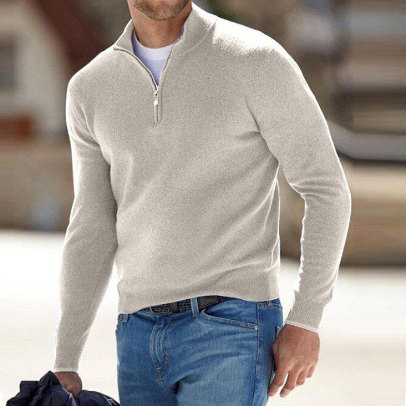 Baxter - Pull confortable à demi-zip