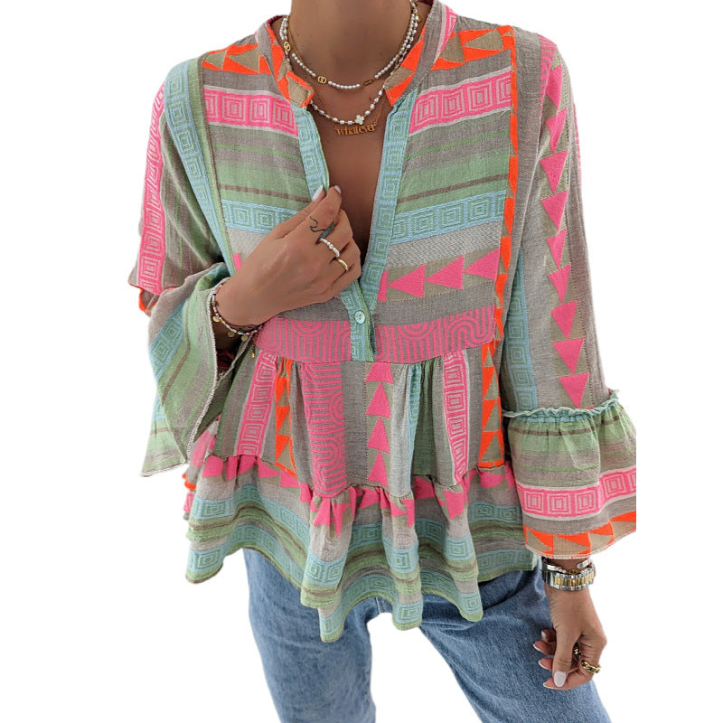 Bellachicha Langarmshirt mit Print für Damen
