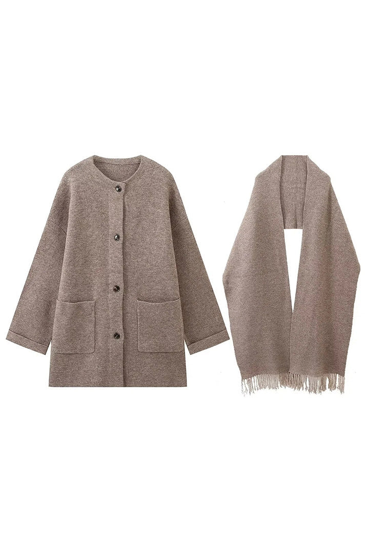 Ensemble écharpe et manteau