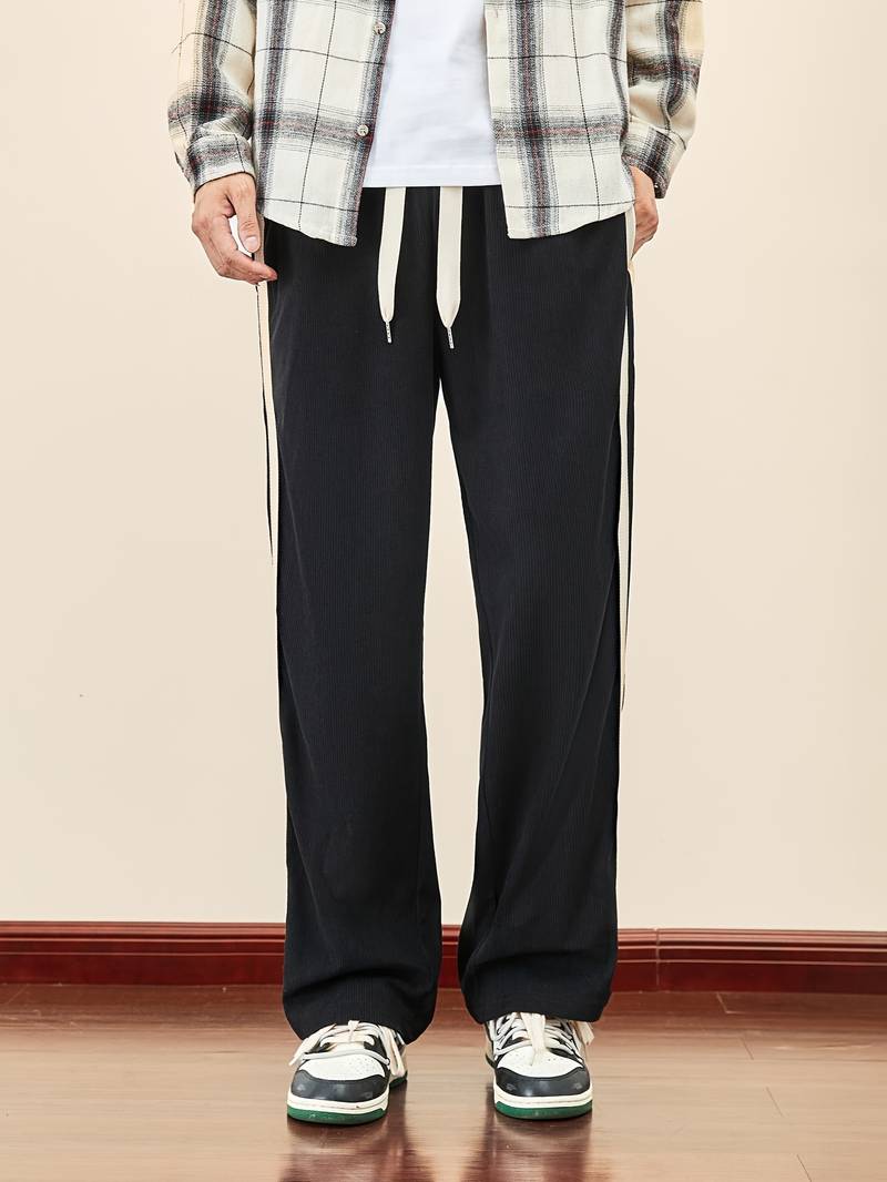 Kyle – Pantalon à cordon de serrage color-block pour homme