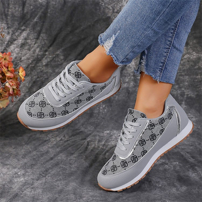 Stuttgart | Baskets à lacets élégantes à imprimé floral