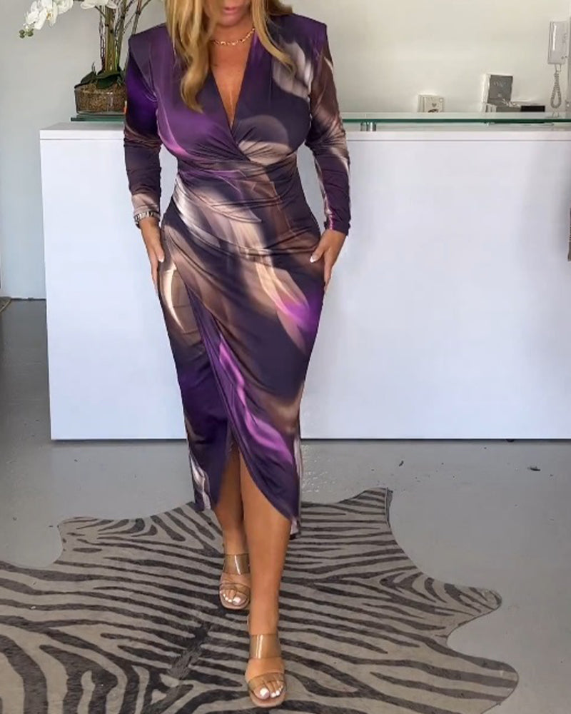 Alise - Robe midi chic - Col V