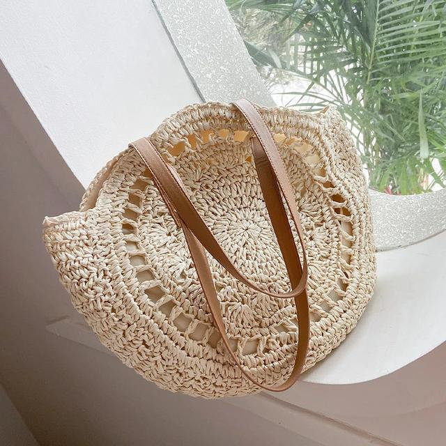 Runde Rattan-Schulter-Stroh-Taschen