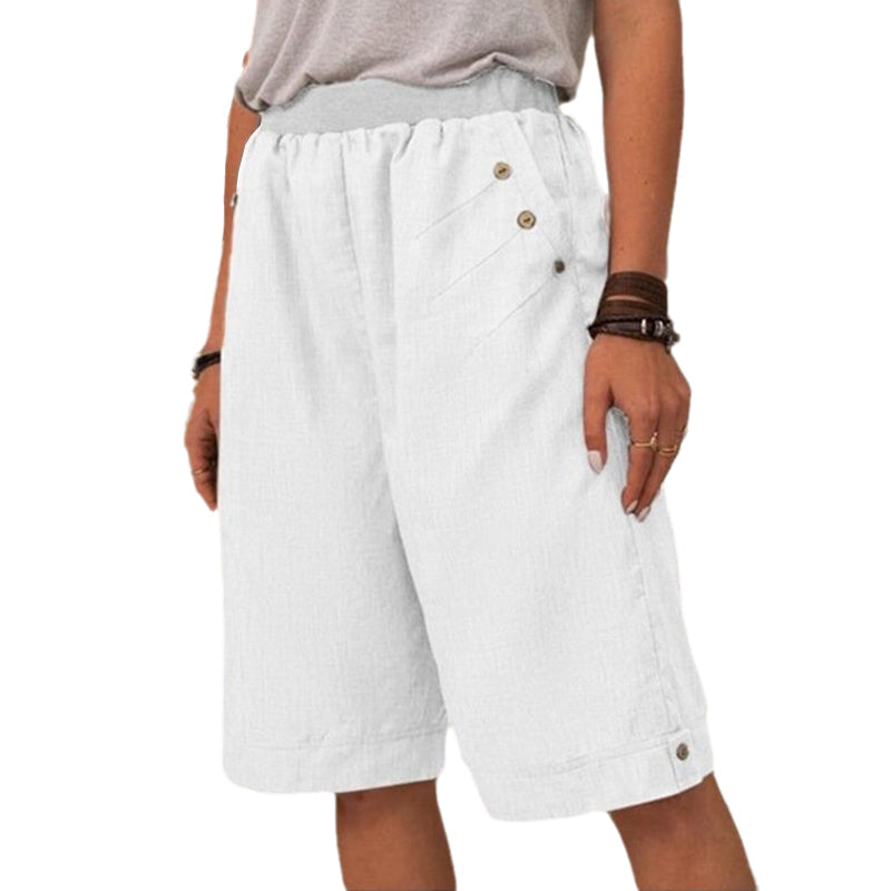 Pantalon décontracté uni pour femme