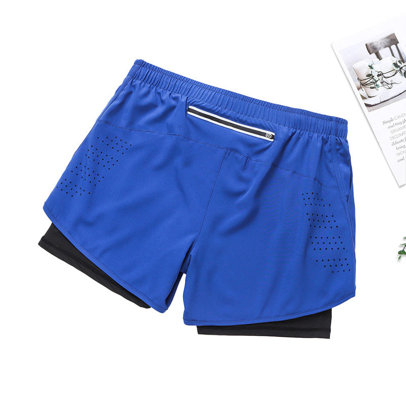 Short de sport respirant à double couche