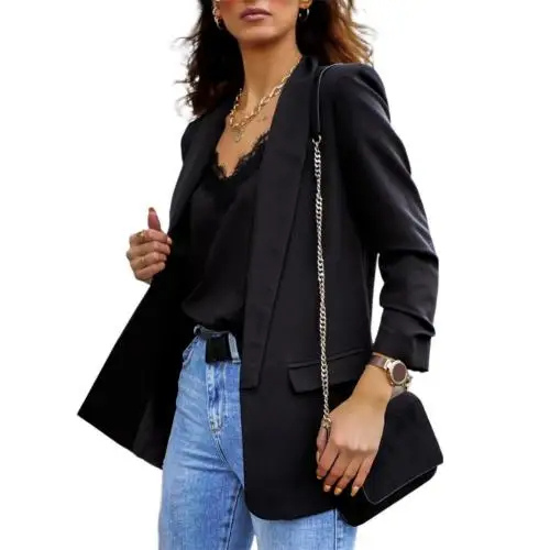 Blazer chic à manches longues pour femme - parfait pour toutes les occasions