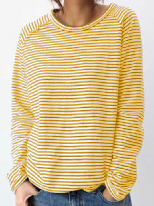 Pull femme blanc et noir : chemise basique à manches longues élégante pour l'hiver
