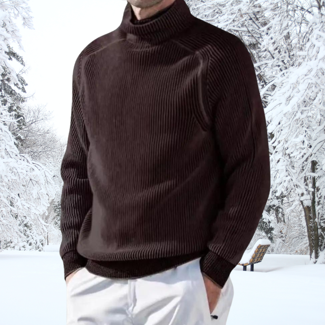 Omar - Pull col roulé Elite Elegance