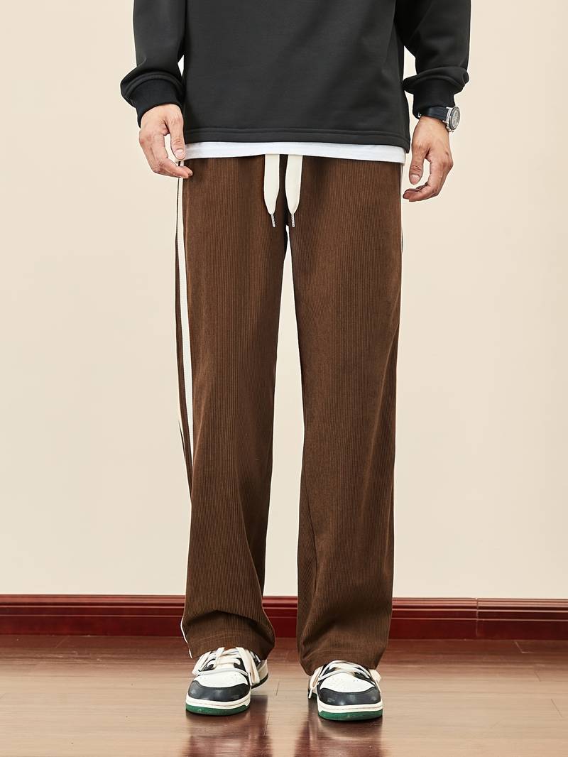 Kyle – Pantalon à cordon de serrage color-block pour homme