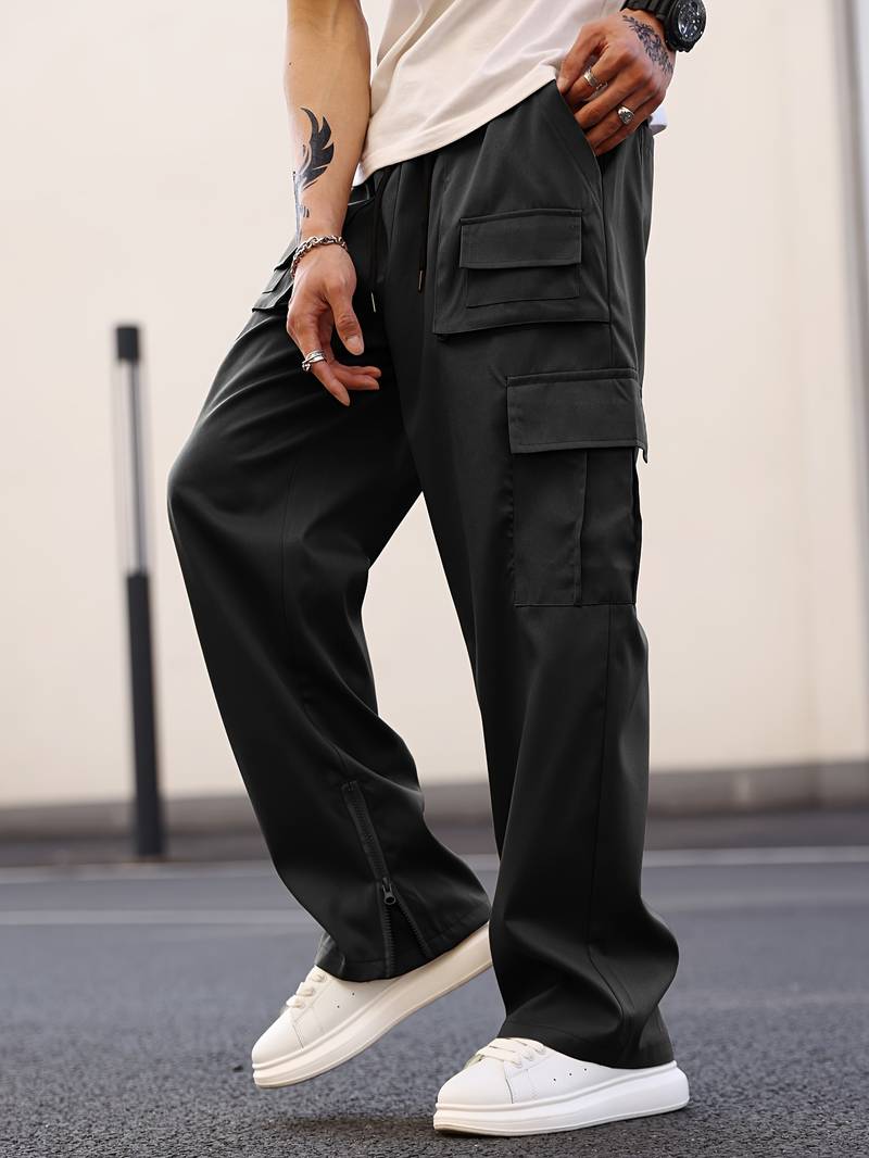 Callista – pantalon cargo coupe droite avec plusieurs poches pour homme