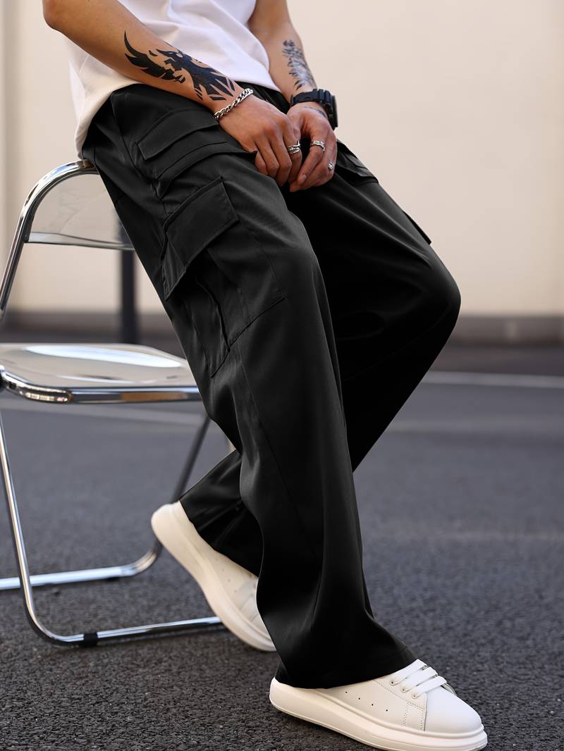 Callista – pantalon cargo coupe droite avec plusieurs poches pour homme