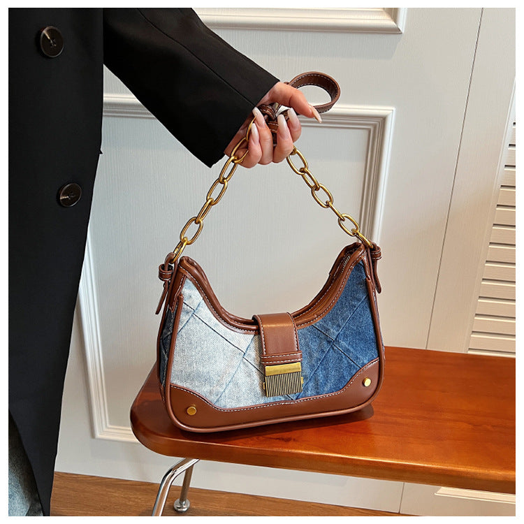 Sac à bandoulière pour femme Bellachicha avec chaîne en diamant