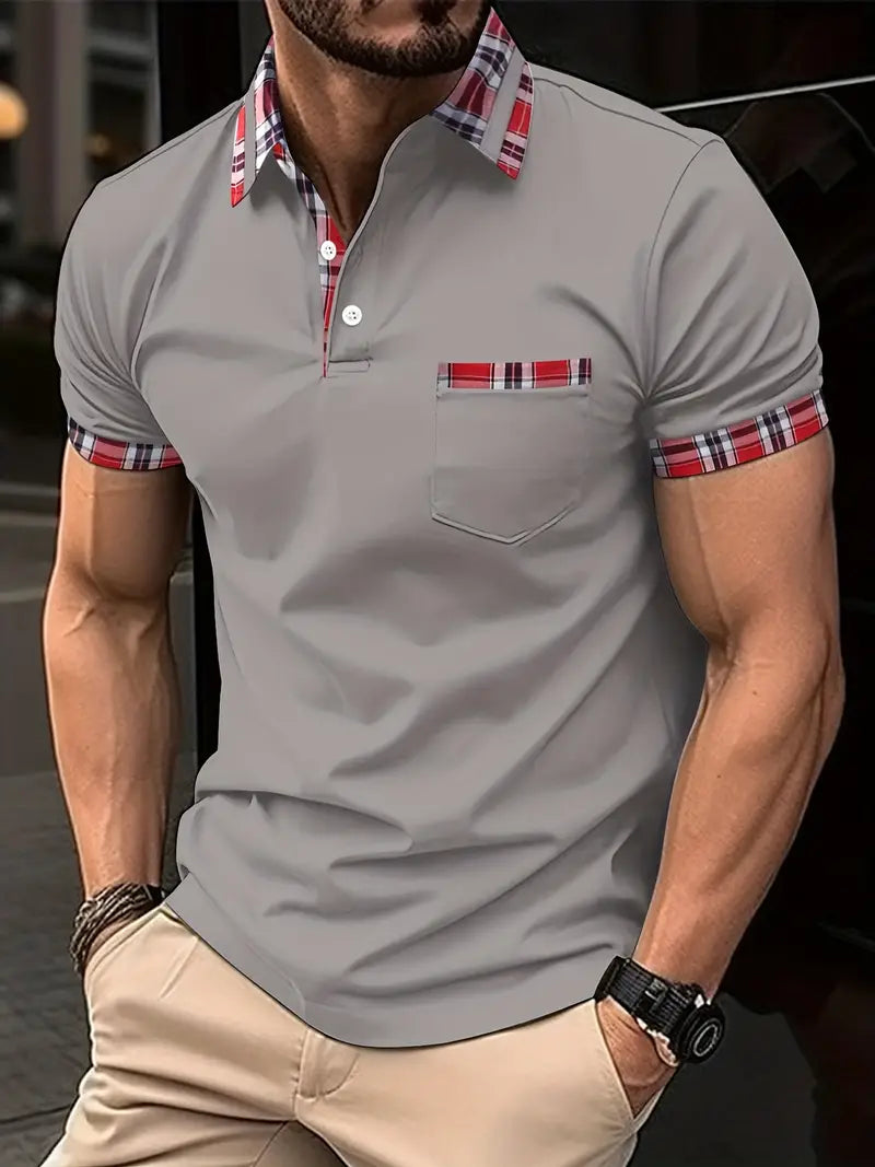Nicholas – Chemise boutonnée décontractée à col en V pour homme